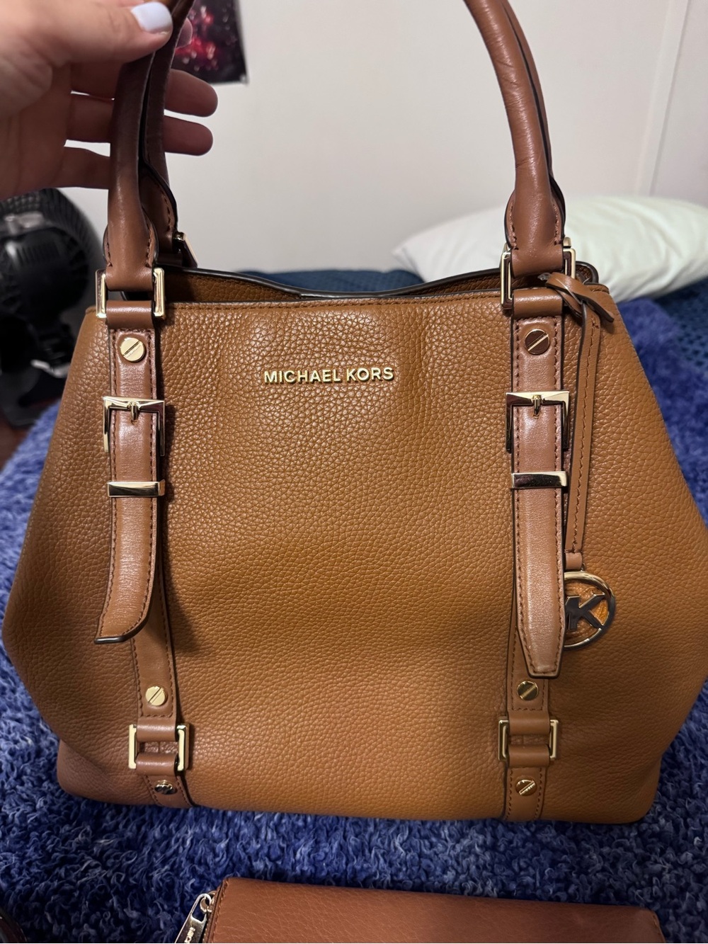 Michael Kors Bedford Legacy Leather Tote Bag with Matching Wallet - Picture 2 of 7